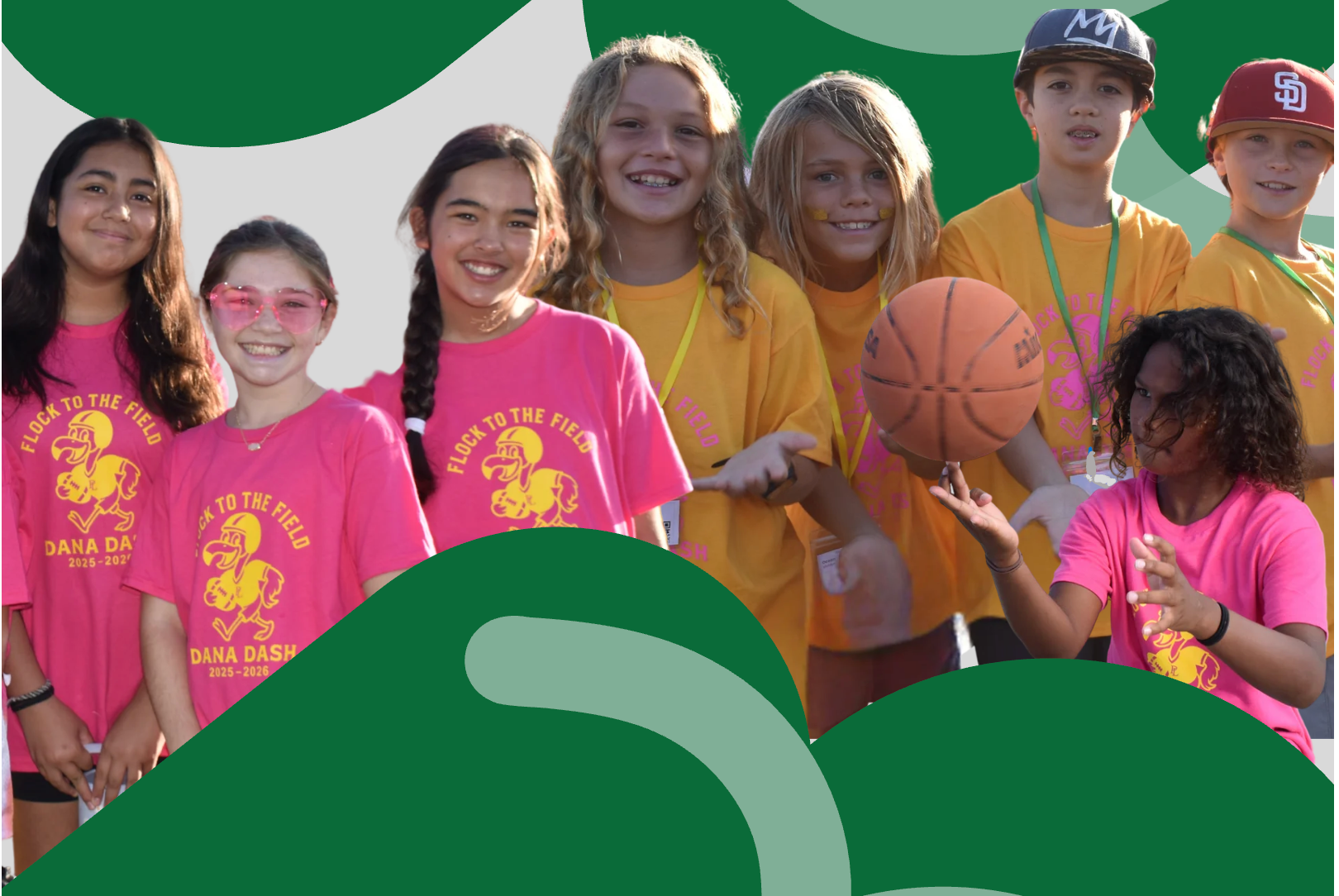 Community volunteers at a school event