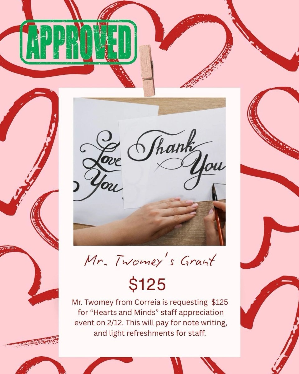 Mr. Twomey&rsquo;s Hearts and Minds grant